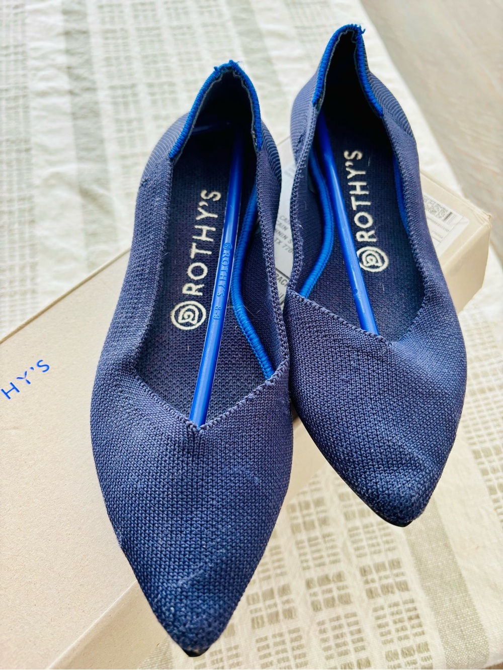 Rothy's Women's The Point Navy Flats - Picture 2 of 9